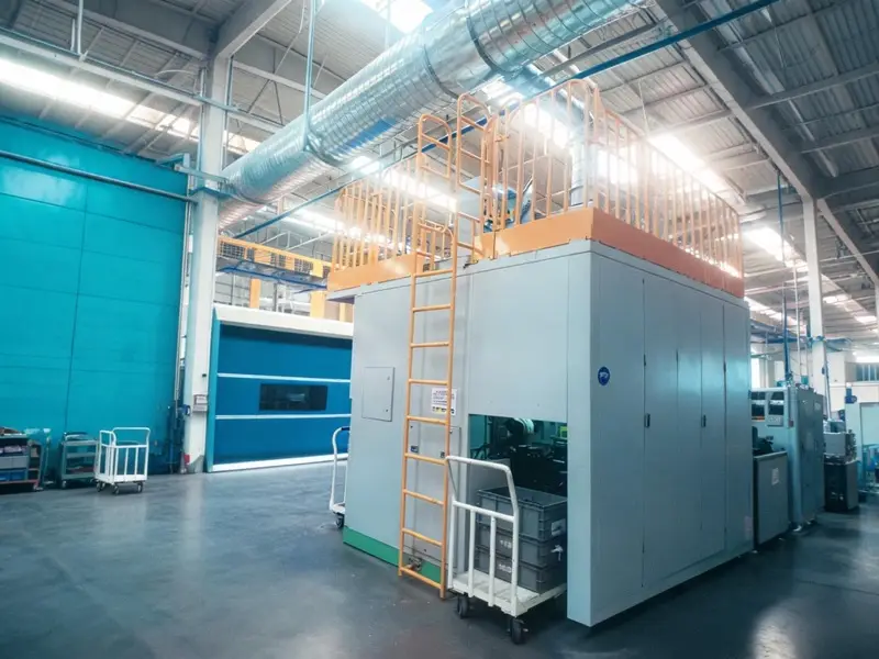 Vue extérieure de l'usine Dengtai, fabricant d'échelles à crinoline depuis 2004